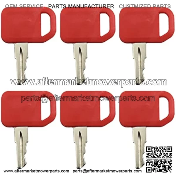 AT195302 6PCS Ignition Keys Replacement for John Deere Heavy Equipment Loader Backhoe Loader Tractors 1200 210C 310A 310C 410B 550B 700H 1050J 210LJ 250D 460E 410C 710D - Image 2