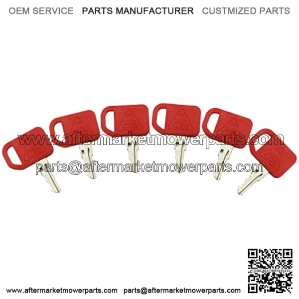 AT195302 6PCS Ignition Keys Replacement for John Deere Heavy Equipment Loader Backhoe Loader Tractors 1200 210C 310A 310C 410B 550B 700H 1050J 210LJ 250D 460E 410C 710D - Image 3