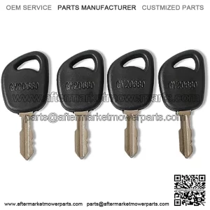 4pcs Ignition Keys for John Deere Mower and Lawn Tractors 100, D100, E100, G100, L100, LA100, LT, SST, X300, X500 and X700 Series