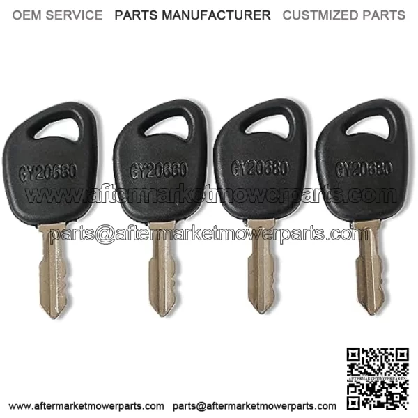 4pcs Ignition Keys for John Deere Mower and Lawn Tractors 100, D100, E100, G100, L100, LA100, LT, SST, X300, X500 and X700 Series