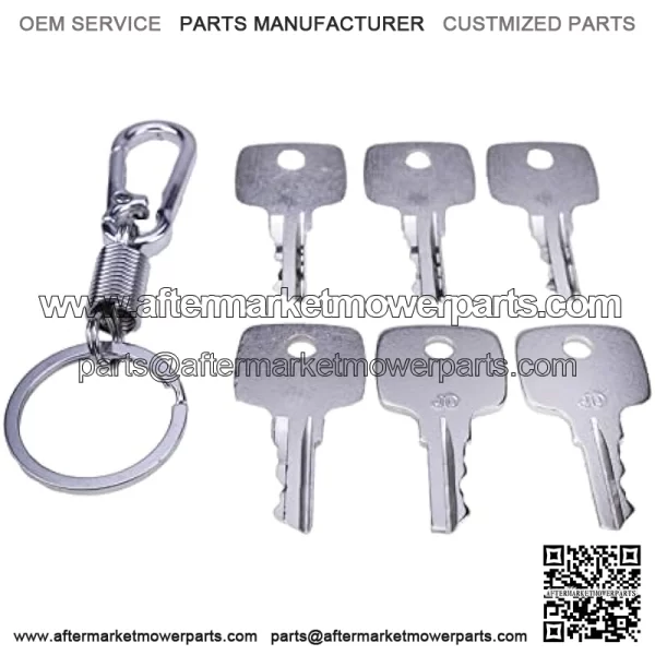 6X Ignition Keys AR51481 for John Deere Tractors Combine Backhoe Loaders Garden Tractor Wheel Loader Heavy Equipment - Image 3