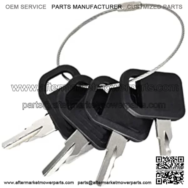 AM131841 Ignition Keys 131841 AM101600 Compatible with John Deere Gator CS/CX/HPX 4X2 4X4 6X4 300 400 X400 X500 GX GT LX Series 130 160 165 240 245 Lawn Mower Tractor AUC12681 AM102439 TCA24616 (4) - Image 2