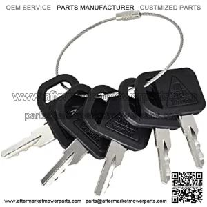 AM131841 5PCS Ignition Keys 131841 AM101600 Compatible with John Deere 300 400 X400 X500 X700 GT GX LX Series 130 160 165 Gator CS CX 4X2 4X4 6X4 Series AM102439 TCA24616 M76975 M73153