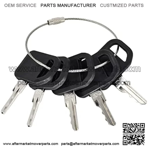 AM131841 5PCS Ignition Keys 131841 AM101600 Compatible with John Deere 300 400 X400 X500 X700 GT GX LX Series 130 160 165 Gator CS CX 4X2 4X4 6X4 Series AM102439 TCA24616 M76975 M73153 - Image 2