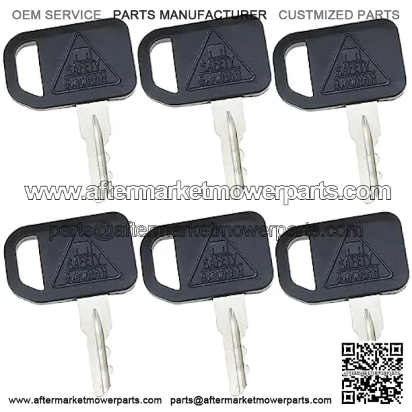 AM131841 6PCS Ignition Keys Compatible with JD 300 400 X400 GT GX LX Mower Tractors Series 130 160 165 Gator 4X2 6X4 Gator Key