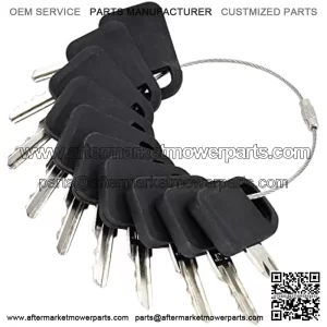 AM131841 10Pcs Ignition Keys AM102439 AM101600 M73153 Compatible with John Deere Gator Mower Tractor LX172 LX173 LX176 LX178 X465 X475 X485 X495 X479 X575 X585 X595 M76975 TCA24616