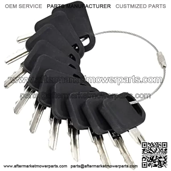 AM131841 10Pcs Ignition Keys AM102439 AM101600 M73153 Compatible with John Deere Gator Mower Tractor LX172 LX173 LX176 LX178 X465 X475 X485 X495 X479 X575 X585 X595 M76975 TCA24616