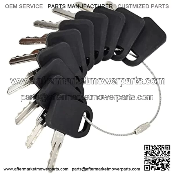 AM131841 10Pcs Ignition Keys AM102439 AM101600 M73153 Compatible with John Deere Gator Mower Tractor LX172 LX173 LX176 LX178 X465 X475 X485 X495 X479 X575 X585 X595 M76975 TCA24616 - Image 2