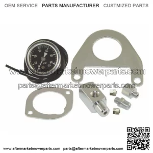Chrome Black Face Oil Pressure Gauge Kit Harley Twin Cam Touring Dyna Softail (For: Harley-Davidson)