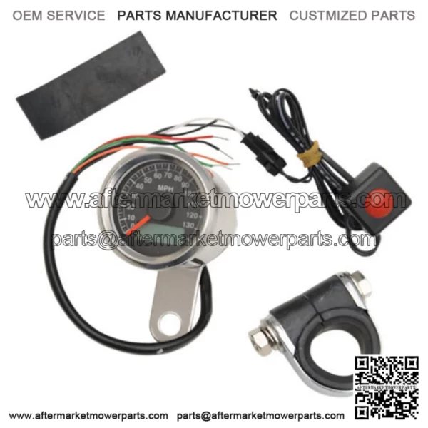 Hard Drive 48mm Mini Electronic Speedometer Speedo Black Face LED Harley Chopper (For: Harley-Davidson)