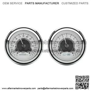 47-53 Chevy GMC Truck Analog Dash Gauge Silver White VHX-47C-PU
