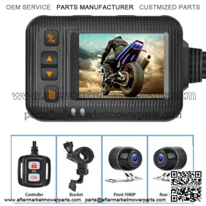 Dash Cam Motorcycle DVR Front Rear View Dual Camera Video Recorder IP65h0 For: Polaris Ranger 400