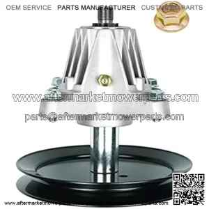 Outdoor Power Mower Blade Spindle Assembly Replaces Cub Cadet MTD 918-04865A 618-04636 918-04636 618-04636A 918-04636A with Mounting Bolt and Blade Mounting nut Mounting Holes are Threaded