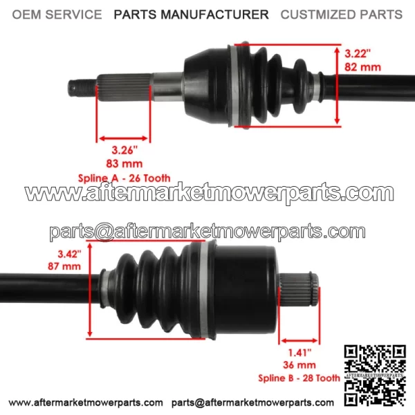 Rear Left And Right CV Joint Axles for Polaris Sportsman 800 Touring EFI 08 09 For: Polaris Sportsman 800 - Image 3