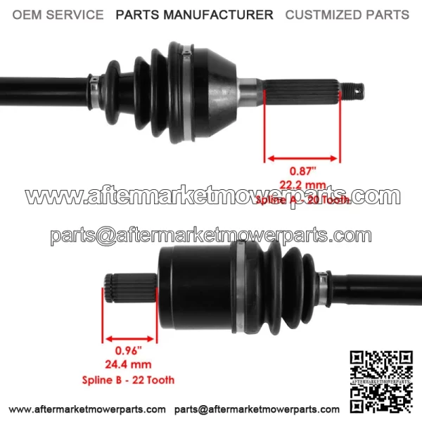 Front Right CV Joint Axle for Polaris Sportsman 400 500 600 700 800 Mv7 2005 For: Polaris Sportsman 800 - Image 3
