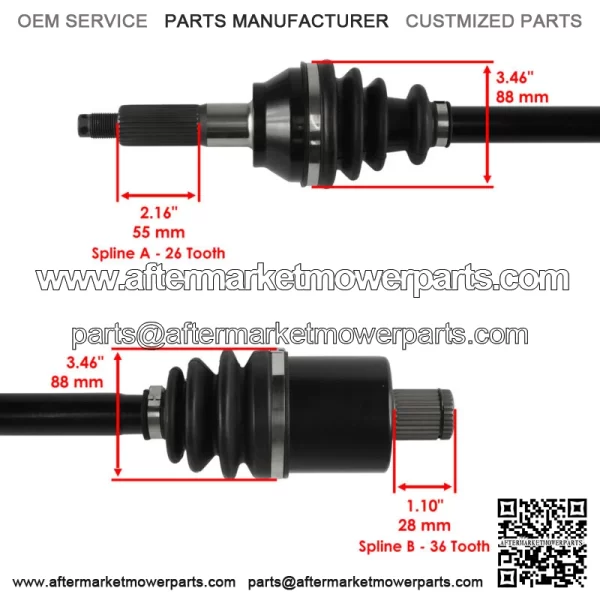 Rear Left Or Right CV Joint Axle W/ Bearing for Polaris Sportsman 800 EFI 2005 For: Polaris Sportsman 800 - Image 3