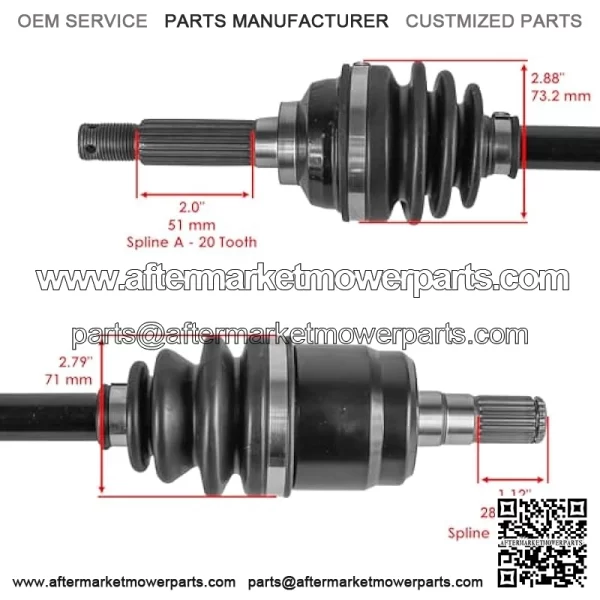 Left And Right CV Axles Compatible with Suzuki Eiger Auto 4x4 LT-A400FC 2005 2006 2007 / Eiger 4x4 LT-F400F 2005 2006 2007 - Image 3