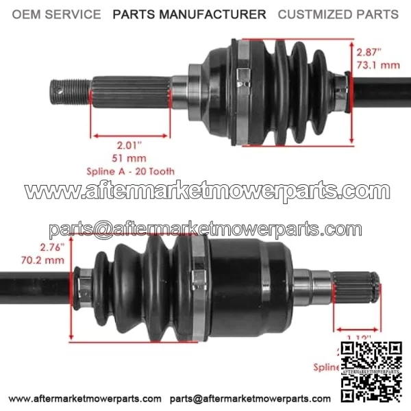 Left And Right CV Axles Compatible with Suzuki Eiger Auto 4x4 LT-A400FC 2005 2006 2007 / Eiger 4x4 LT-F400F 2005 2006 2007 - Image 5
