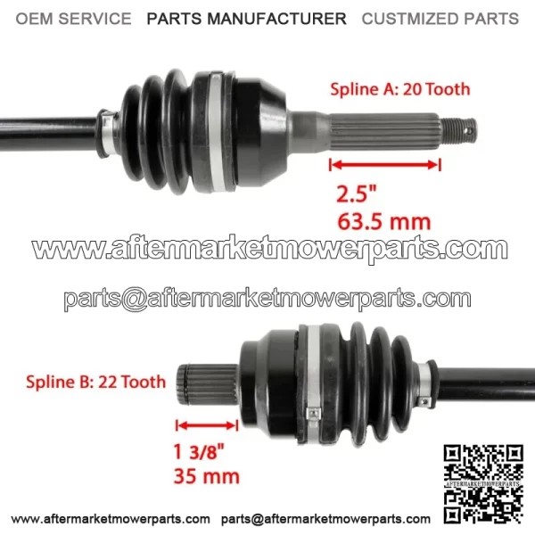 Front Rear Left and Right CV Joint Axle fits Polaris Sportsman 570 2015 - 2017 For: Polaris Sportsman 570 - Image 2