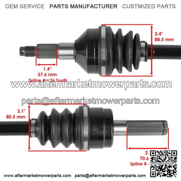 CV Axles For Kawasaki Teryx KRF800 2017-2023 Front And Rear For: More than one vehicle - Image 5