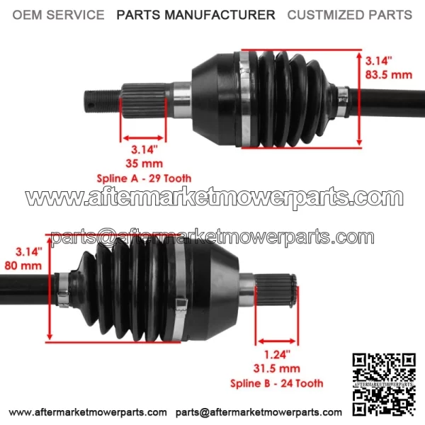 Front & Rear CV Axle For Can-Am Maverick Turbo XRC XMR 2020-2021 - Image 3