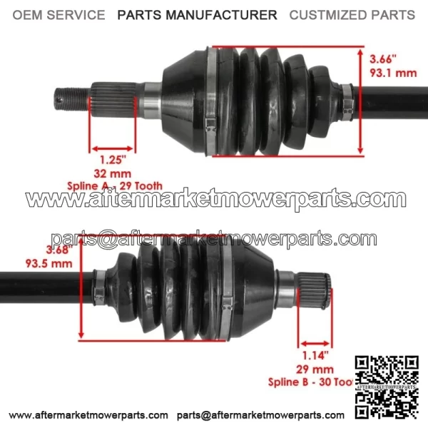 Front & Rear CV Axle For Can-Am Maverick Turbo XRC XMR 2020-2021 - Image 5