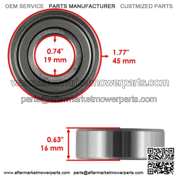 Z9504-AB Z9504AB Z9504-RST Z9504RST Z9504 RST 204BBAR Ball Bearings 19x45x16 - Image 2