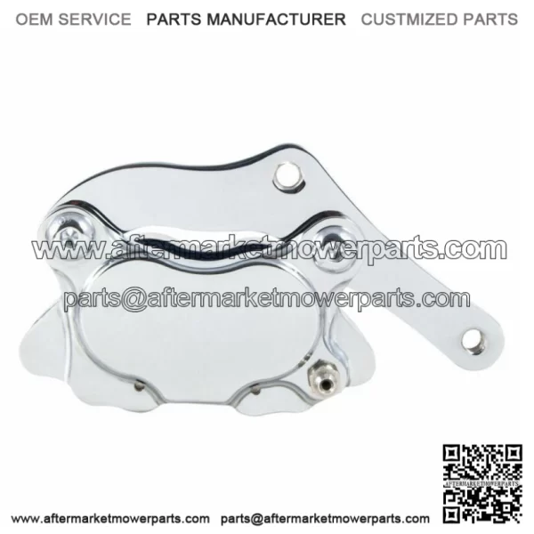 DNA Chrome Left Side 4 Four Piston Front Brake Caliper Kit w/ Bracket Evo Harley (For: Harley-Davidson)