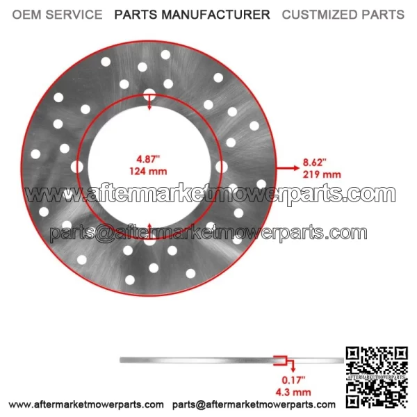 Rear Brake Disc and Master Cylinder Assy. for Polaris 1912301 5248250 For: Polaris Sportsman 570 - Image 4