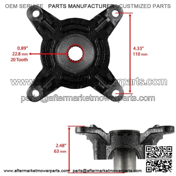 Front R Brake Caliper & Disc w/ Hub For Polaris Ranger 400 MD 2013 For: Polaris Sportsman 570 - Image 3
