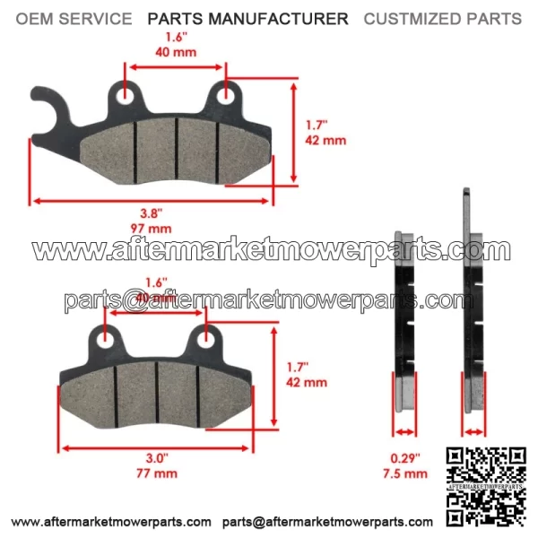 Rear Brake Discs & Brake Pads For Yamaha YXE70 YXE85 Wolverine X2 X4 XTR 16-25 - Image 3