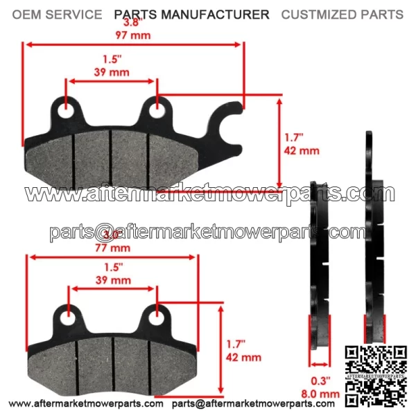 Rear Brake Discs & Brake Pads For Yamaha YXE70 YXE85 Wolverine X2 X4 XTR 16-25 - Image 4