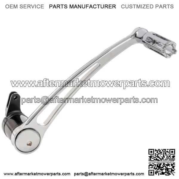 10 Gauge Brake Arm Chrome Aluminum +1" Peg Harley Touring Softail 00+ (For: Harley-Davidson)