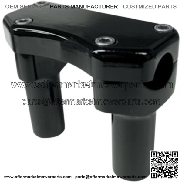 Gloss Black 3" Straight Risers Handlebar Top Clamp Kit Harley Softail Dyna XL (For: Harley-Davidson)