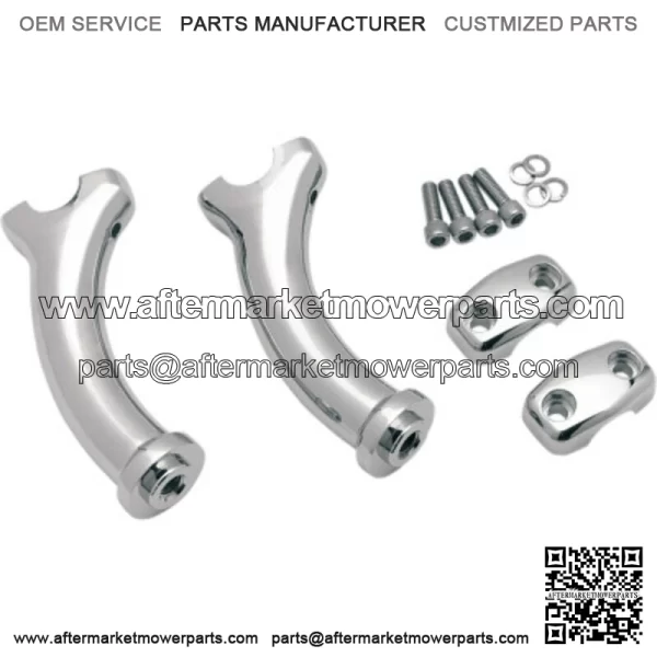 Chrome 5 1/2" Deuce Handlebar Risers Harley Softail 00-07 FXSTD (For: Harley-Davidson)