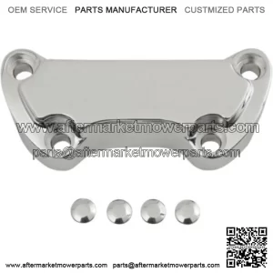 Chrome Scalloped Handlebar Riser Top Clamps Harley Softail Dyna (For: Harley-Davidson)