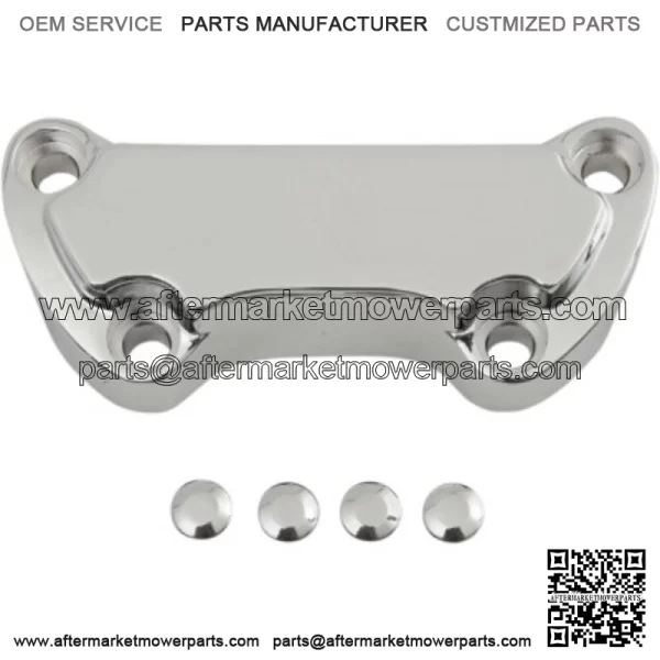 Chrome Scalloped Handlebar Riser Top Clamps Harley Softail Dyna (For: Harley-Davidson)