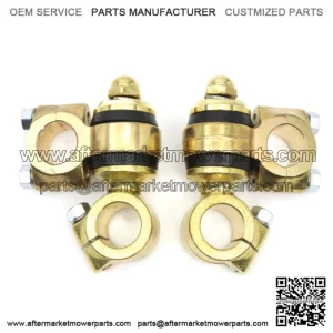 Flanders Forged Brass 2" Dog Bone Risers Clamps 1" Bars Harley Chopper Panhead (For: Harley-Davidson)