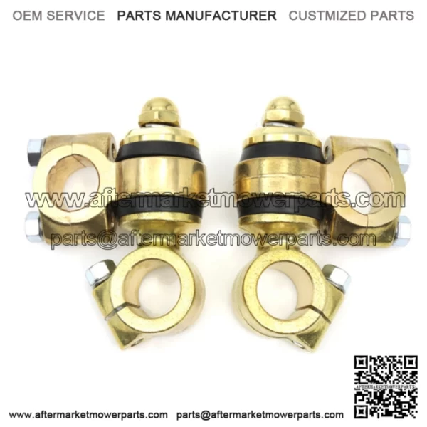 Flanders Forged Brass 2" Dog Bone Risers Clamps 1" Bars Harley Chopper Panhead (For: Harley-Davidson)