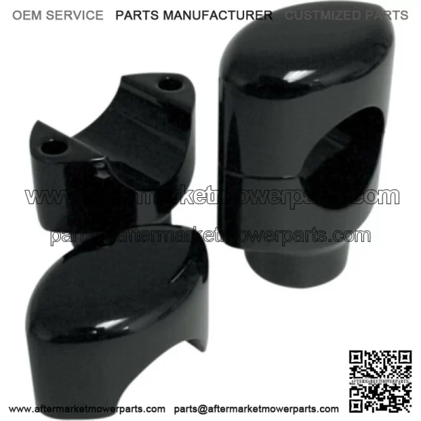 Black 6" Big Buffalo 1 1/2" Handlebar Riser Top Clamp Kit Harley Softail Touring (For: Harley-Davidson)