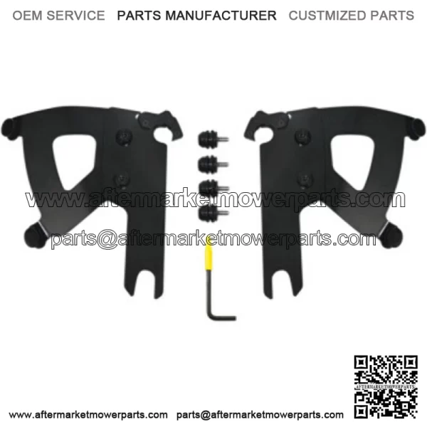 Memphis Shades Black Road Warrior Trigger-Lock Mount Kit Harley Road King FLHR (For: Harley-Davidson)