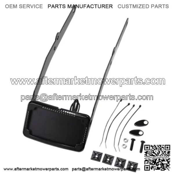 Cycle Vision Black Curved License Plate Frame Slick LED Harley 12+ Softail Slim (For: Harley-Davidson)