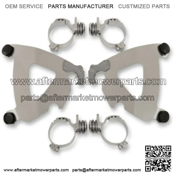 Memphis Shades Road Warrior Fairing Polished Mount Kit Harley Dyna Softail 06-17 (For: Harley-Davidson)