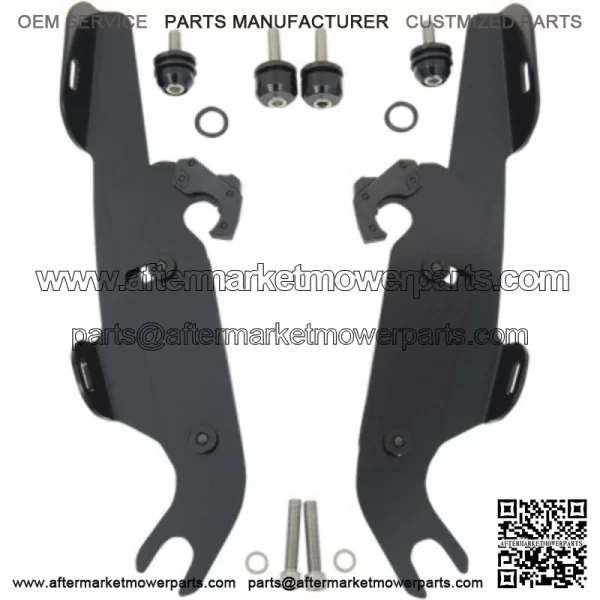 Memphis Shades Fairing Black Trigger-Lock Mount Kit Harley Softail OEM Lightbar (For: Harley-Davidson)