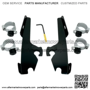 Memphis Shades Black Windshield Trigger-Lock Mount Kit Harley Dyna Softail 80-10 (For: Harley-Davidson)