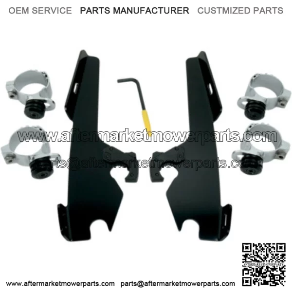Memphis Shades Black Windshield Trigger-Lock Mount Kit Harley Dyna Softail 80-10 (For: Harley-Davidson)