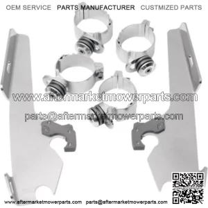 Memphis Shades Polished Windshield Fairing Mount Kit Harley Dyna FXDWG 06-17 (For: Harley-Davidson)