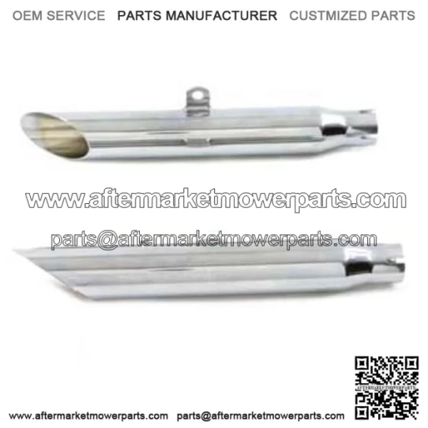 Chrome Slip-On Slash Cut Exhaust Mufflers Baffle Pipes 80-03 Harley Sportster XL (For: Harley-Davidson)