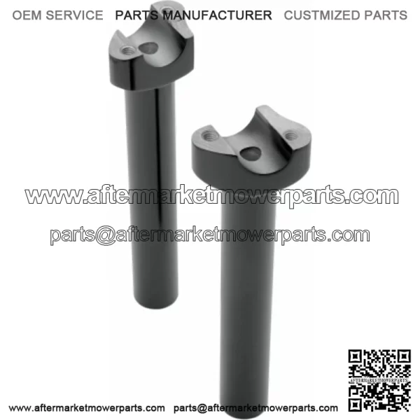 Black Straight Handlebar Risers 8" Harley Club Style Dyna Softail FXR Sportster (For: Harley-Davidson)