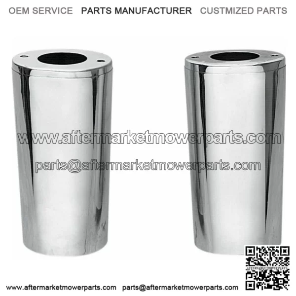 2 2 Over Chrome Fork Tube Slider Covers Cowbells Harley Touring Softail 49-17 (For: Harley-Davidson)